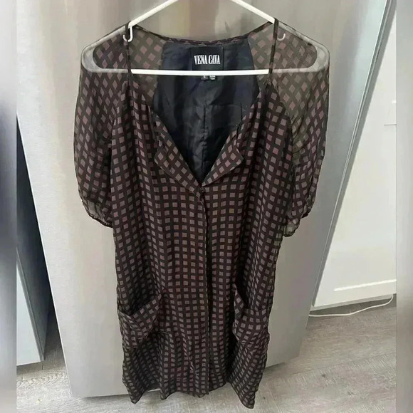 Vena Cava Silk Dress With Pockets and Belt - Picture 2 of 5